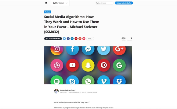 博文頁(yè)面上的社交分享